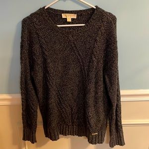 Michael Kors Grey Cable Knit Sweater
